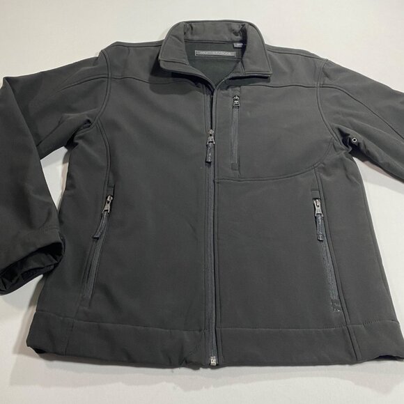Weatherproof Softshell Jacket Black Full Zip Mens L - Picture 1 of 11